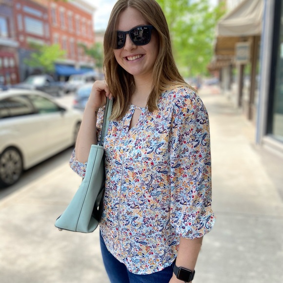 Collective Concepts Tops - Collective concepts paisley shirt